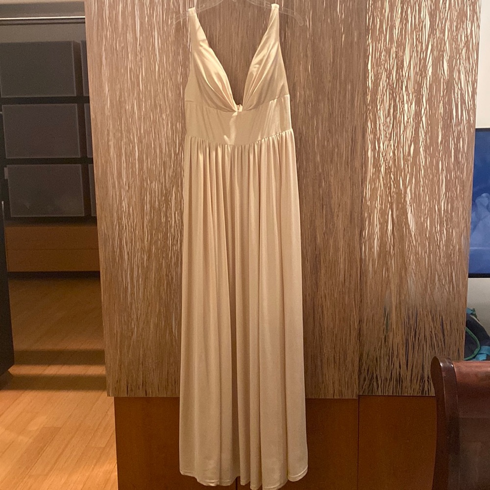 Champagne bridesmaid dress